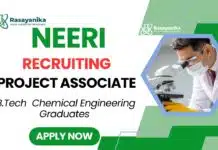 Project Associate Job at NEERI | Chemical Engineering Graduates Apply Now CSIR-NEERI Recruitment 2025 Project Associate Job in Nagpur