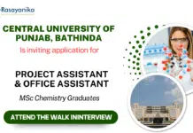 Central University of Punjab Recruitment 2025 | Chemistry Project Assistant Job Opening Central University of Punjab Recruitment 2025 Research Job & Chemistry Job Openings