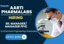 Quality Assurance Job at Aarti Pharmalabs | Chemical Engineers Apply Now Chemical Engineering Job at Aarti Pharmalabs, Gujarat Apply Now for Senior Manager Role
