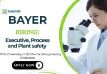 Chemistry Jobs at Bayer | Apply Now for Process Executive Role Chemical Engineering Jobs at Bayer Apply Now For The Project Engineer Role
