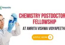 Post-Doctoral Fellow in Electrochemistry | Amrita Coimbatore Post-Doctoral Fellow Role at Amrita Vishwa Vidyapeetham | Apply Now. phd chemistry jobs