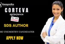 Chemistry Job at Corteva Agriscience | Apply Now for the SDS Author Position Corteva Agriscience Careers SDS Author Chemistry Job in Hyderabad