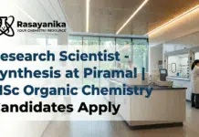 Piramal Research Scientist – Synthesis Research Scientist Jobs at Piramal Pharma | Chemistry Candidates Apply Now