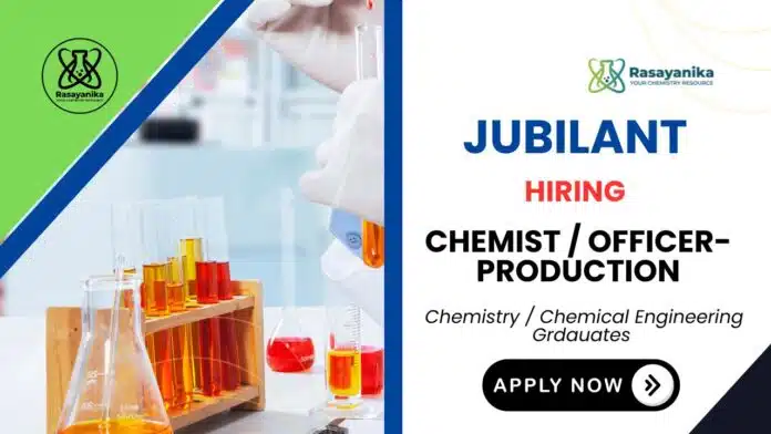 Jubilant Careers 2025 Chemist Job BSc Chemistry Graduates Apply Now Jubilant Careers 2025 Chemist Job BSc Chemistry Graduates Apply Now