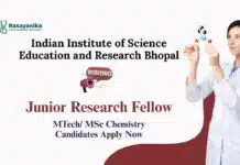 IISER Bhopal JRF Recruitment 2025 IISER Bhopal JRF Recruitment 2025 | Chemistry JRF Vacancies Apply Now