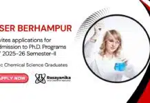 IISER Berhampur Ph.D. Admissions 2025–26 | January 2026 Ph.D. Admissions at IISER Berhampur | Apply Now