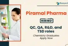 Piramal Chemistry Walk-In-Drive – Chemistry Candidates Eligible Piramal Pharma Careers | Chemistry Job Openings