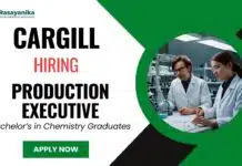 BSc Chemistry Jobs at Cargill | Apply Now for the Production Executive Role Production Executive Job at Cargill Apply Now for the Chemistry Job