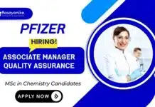 MSc Chemistry Jobs at Pfizer | Apply Now for Quality Assurance QA Job at Pfizer | MSc Chemistry Graduates Apply Now