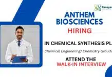 Chemistry Jobs Opening at Anthem Biosciences | Apply Now QC Job Intas Pharmaceuticals-Organic Chemistry Job