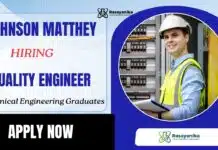 Chemical Engineering Job at Johnson Matthey | Apply Now Quality Engineer Job at Johnson Matthey | Chemical Engineers Apply Now