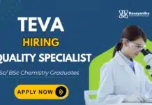 Quality Specialist Job at Teva | Chemistry Graduates Apply Now Teva Careers: Quality Specialist Role | Chemistry Jobs in Bangalore
