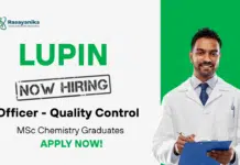 Quality Control Jobs at Lupin | Chemistry Jobs Quality Control Jobs at Lupin | Chemistry Jobs