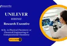 Research Executive Jobs Role at Unilever | MSc Chemistry Graduates Apply Research Jobs Role at Unilever | MSc Chemistry Graduates Apply