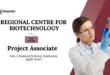Project Associate Chemistry Job at RCB | Apply Now Project Associate Jobs at RCB | MSc Chemistry Candidates Apply Now