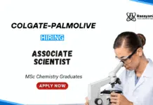 Colgate-Palmolive Hiring Associate & Senior Associate Scientist – Apply Now Associate Scientist Jobs at Colgate-Palmolive | MSc Chemistry Apply Now
