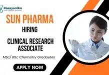 Clinical Research Associate Job at Sun Pharma – Chemistry Candidates Apply Online Sun Pharma Careers Clinical Research Associate Job Chemistry Graduates Apply Now