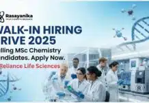 Chemistry Jobs at Reliance LifeSciences | Attend the Walk-In Interview Quality Assurance Jobs at Reliance LifeSciences | MSc Chemistry Candidates Apply