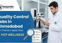 Quality Control Jobs in Ahmedabad | MSc Chemistry Candidates Apply Quality Control Jobs in Ahmedabad for Freshers | Apply at HCP Wellness PVT. LTD