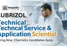 Lubrizol Technical Service & Application Scientist Job For Chem & Chem Engg, Apply Chemistry Jobs at Lubrizol | Technical Service & Application Scientist