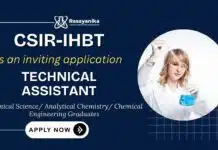 Chemistry Jobs at CSIR-IHBT | Chemical Technical Assistant Position CSIR Recruitment 2025 Technical Assistant Apply Now for Chemistry Jobs