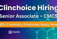 BSc Chemistry Jobs in Bangalore | Apply Now at ClinChoice Senior Associate Jobs at ClinChoice | BSc Chemistry Graduates Apply Now