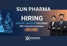 MSc Chemistry Jobs at Sun Pharma | Apply Now for Executive Role Sun Pharma Careers: Executive Jobs in Analytical Development | Apply Now