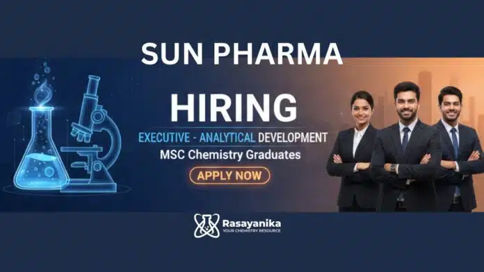 Sun Pharma Careers: Executive Jobs in Analytical Development | Apply Now Sun Pharma Careers: Executive Jobs in Analytical Development | Apply Now