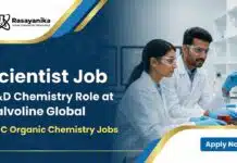 Scientist II – R&D Chemistry Role at Valvoline Global | MSc Organic chemistry Jobs Scientist Jobs | R&D Chemistry Role at Valvoline Global | Organic Chemistry Jobs