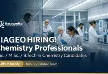 Chemistry Jobs at Diageo | Senior Executive – Blending Jobs, Apply Now Chemistry Jobs at Diageo | Senior Executive – Blending Jobs, Apply Now