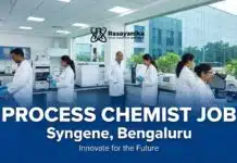Process Chemist Job at Syngene | Chemistry Jobs in Bengaluru Chemistry Jobs | Process Chemist Job at Syngene Bengaluru
