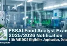 FSSAI Food Analyst Exam 2025/2026 Notification – 11th FAE 2025 Eligibility, Application, Dates Food Analyst Exam 2026 Notification | Food Analyst 2025 | 11th FAE 2025 Notification | FSSAI Food Analyst Exam 2026 | Food Analyst Exam 2025 Notification
