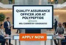 MSc Chemistry Jobs at Polypeptide | Apply Now for QA Officer Position Quality Assurance Officer Job at Polypeptide | MSc Chemistry Graduates Apply Now