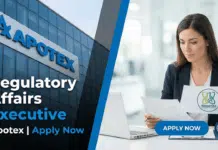 Regulatory Affairs Executive at Apotex | Apply Now Chemistry Executive Jobs | Apply Now At Apotex