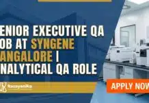 Executive Jobs at Syngene | MSc Analytical Chemistry Jobs Executive Jobs at Syngene | MSc Analytical Chemistry Jobs