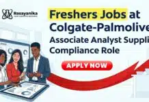 Freshers Jobs Associate Analyst at Colgate-Palmolive | MSc Chemistry Jobs Freshers Jobs Associate Analyst at Colgate-Palmolive | MSc Chemistry Jobs
