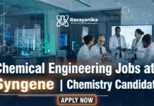 Process Safety Specialist – Chemical Engineering Jobs at Syngene Chemical Engineering Jobs at Syngene | Chemistry Grads Apply