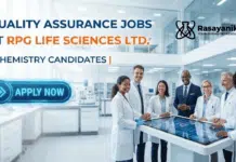 IPQA QA Jobs at RPG Life Sciences, Ankleshwar QA Jobs at RPG Life Sciences | Chemistry Candidates Apply Now