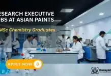 MSc Chemistry Jobs at Asian Paints | Apply Now Research Executive Jobs at Asian Paints | MSc Chemistry Graduates Apply Now