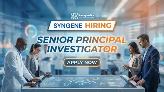 Syngene Careers: Senior Principal Investigator | Chemistry Jobs in Bangalore Syngene Careers: Senior Principal Investigator | Chemistry Jobs in Bangalore