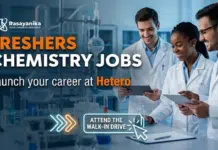 Hetero Hiring Freshers 2026 | Walk-In Drive for Chemistry Graduates Freshers Chemistry Jobs at Hetero | Attend the Walk-In Drive