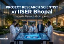 Project Research Scientist at IISER Bhopal | MSc Chem Earn up to 56,000.00/- per month IISER Bhopal Recruitment: Project Research Scientist | Apply Now