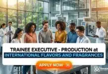 Chemical Engineering Jobs | Trainee Production Executive at IFF IFF Careers: Production Executive Role | Chemical Engineering Jobs
