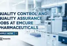 MSc Chemistry Jobs at Emcure Pharmaceuticals | Apply Now QA QC Jobs at Emcure Pharmaceuticals | Attend the Walk-In Interview