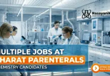 Walk-In Interview at Bharat Parenterals Ltd. for Chemistry & Pharma Careers Chemistry Jobs at Bharat Parenterals | Attend the Walk-In Interview