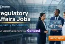 Regulatory Affairs Jobs at Genpact – Chemistry Candidates Apply Online Regulatory Affairs Jobs at Genpact | Chemistry Graduates Apply