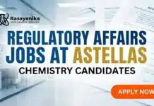 Regulatory Affairs Specialist – CMC Small Molecules | Astellas Careers Regulatory Affairs Jobs at Astellas | Chemistry Candidates Apply