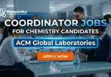 Study Support Coordinator Jobs at ACM | Chemistry Apply Online Coordinator Jobs at ACM | Chemistry Graduates Apply Now