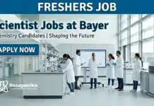 Freshers MSc Organic Chemistry Jobs at Bayer – Apply Online Scientist Jobs at Bayer | Chemistry Graduates Apply Now