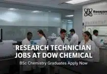 BSc Chemistry Jobs at Dow Chemical | Apply Now for R&D Roles Research Technician Jobs at Dow Chemical | BSc Chemistry Graduates Apply Now